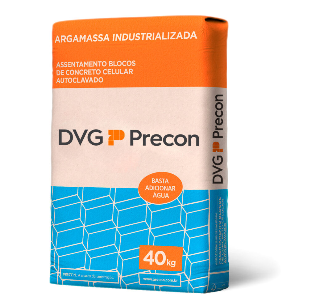 Argamassas DVG Precon no assentamento de BCCA DVG Sical - Argamassa para BCCA